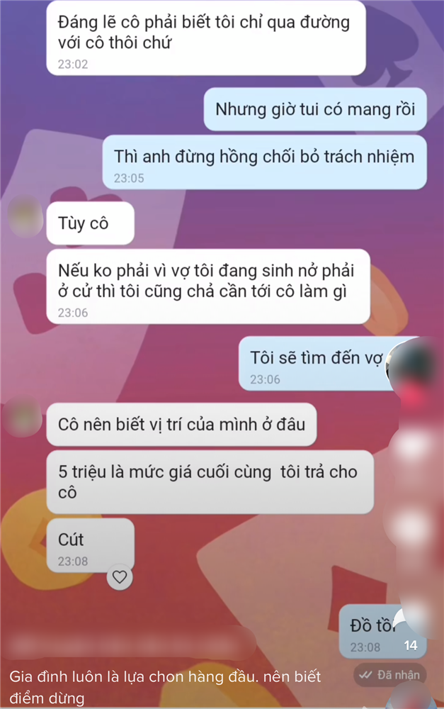 Biết nhân tình đã có vợ, cô gái vẫn lao vào cuộc yêu rồi dính bầu và quả báo” đắng tột cùng sau tuyên bố: 5 triệu là mức giá cuối cùng-2