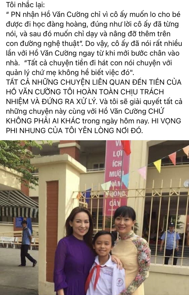 Bài tuyên bố giải quyết chuyện tiền với Hồ Văn Cường của quản lý Phi Nhung tưởng biến mất nhưng hóa ra là do nguyên nhân này-2