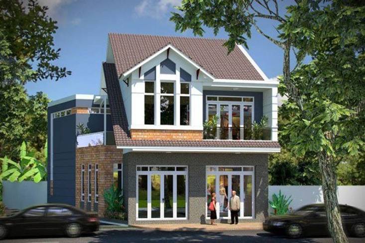 Mẫu nhà mái thái 2 tầng vừa tiền đang được xây dựng nhiều-5