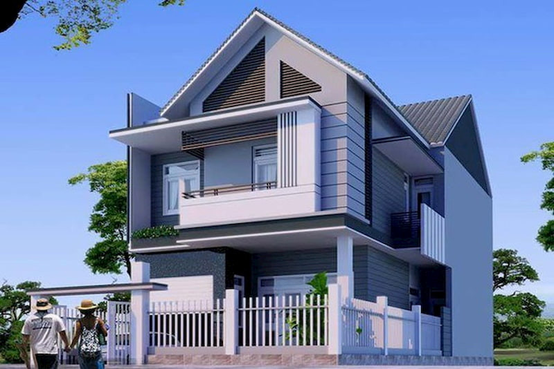 Mẫu nhà mái thái 2 tầng vừa tiền đang được xây dựng nhiều-7