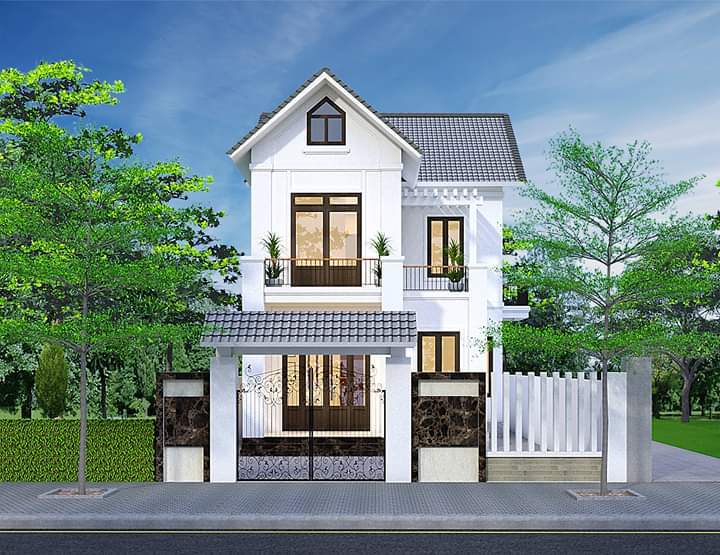 Mẫu nhà mái thái 2 tầng vừa tiền đang được xây dựng nhiều-9