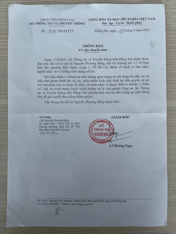 Hay tin bà Hằng gửi đơn khiếu nại mình, nhà báo Hàn Ni vào thẳng Facebook của trợ lý bà Hằng phản ứng gây bất ngờ-1