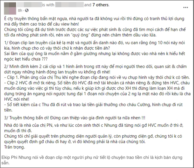 Clip mẹ ruột Hồ Văn Cường lên tiếng về thông tin bị ép làm theo kịch bản chứ chưa nhận được tiền-1