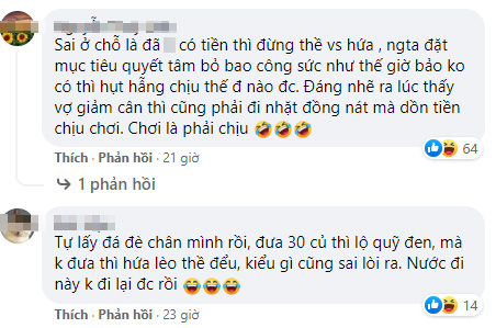 Thề cho vợ 30 triệu nếu giảm 10 kg nhưng khi bà xã đạt chuẩn lại bùng hàng”, ông chồng ấm ức lĩnh hậu quả-3