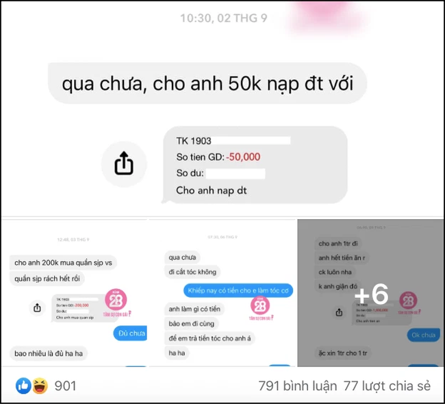 Gặp bạn trai đào mỏ đến 10 nghìn cũng đi xin, cô gái bóc phốt lên MXH: Sốc nhất chính là câu tuyên bố cuối cùng của gã ăn quỵt”-1