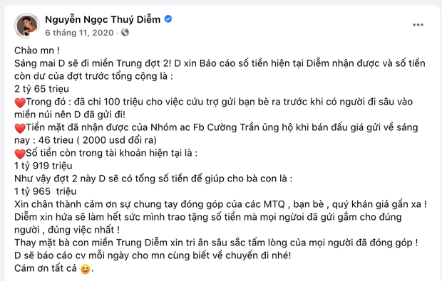 Thuý Diễm chính thức lên tiếng sau khi bị CEO Đại Nam gọi tên vào drama sao kê tiền từ thiện miền Trung!-2