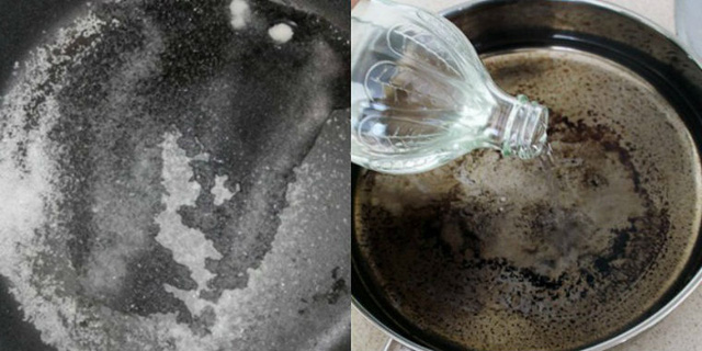 Không cần cọ rửa, chảo cháy khét, bám đen đến mấy cũng sạch bong, sáng bóng nhờ cách cực dễ này-5