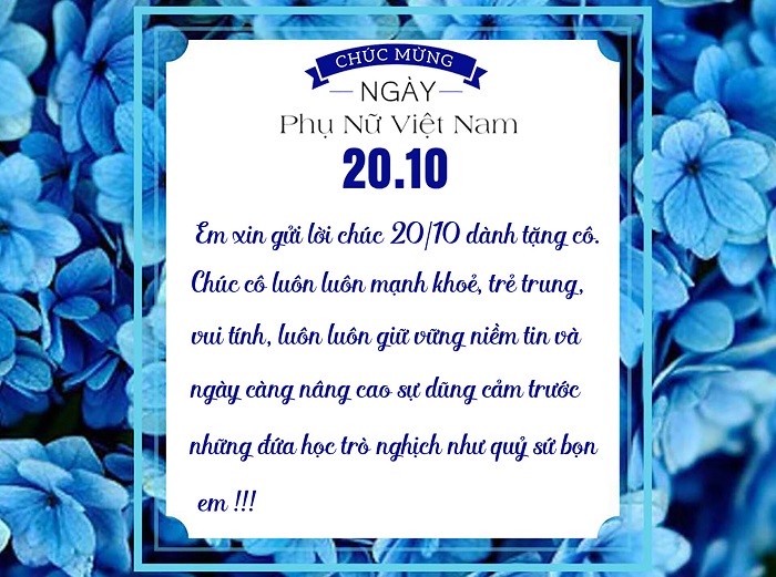 Lời chúc ngày 20/10 dành tặng cô giáo hay, ý nghĩa nhất năm 2021-4
