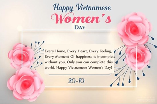 Những lời chúc ngày 20 tháng 10 bằng tiếng Anh ngọt ngào và ý nghĩa nhất dành tặng người phụ nữ bạn yêu thương