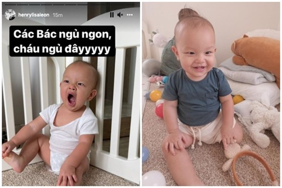 Khuôn mặt ngáp ngủ đáng yêu của cậu út Leon nhà Hồ Ngọc Hà, xứng đáng với danh hiệu “thánh biểu cảm”