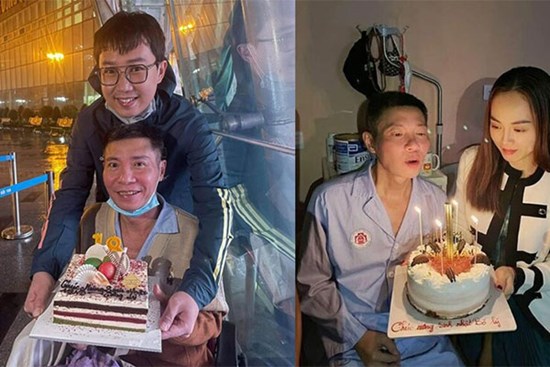 NSND Công Lý đón sinh nhật bên cạnh vợ trẻ trong bệnh viện