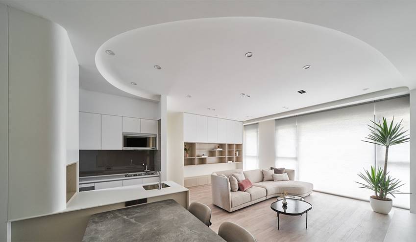 Căn hộ hình vòng cung mềm mại và độc đáo, đem đến không gian nghỉ dưỡng tuyệt vời, tiếp năng lượng sống cho gia chủ-1