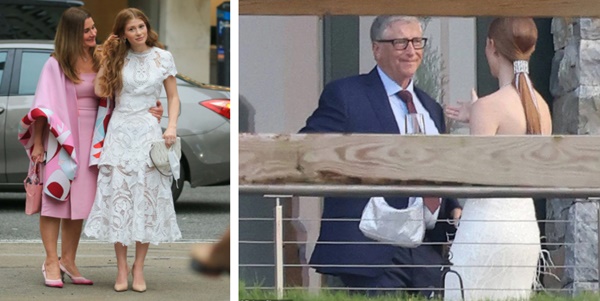 Khoảnh khắc tỷ phú Bill Gates và vợ cũ chung bước đặc biệt nhất trong đám cưới xa hoa của con gái-5