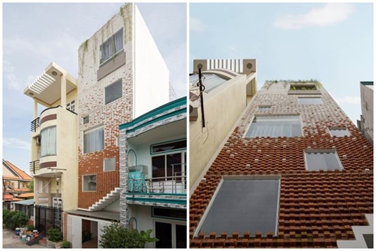 Nhà ống giữa KCN Bình Dương gây tò mò với mặt tiền “đặc - rỗng”: Giảm thiểu được tác động môi trường, mọi không gian vẫn vô cùng sáng thoáng