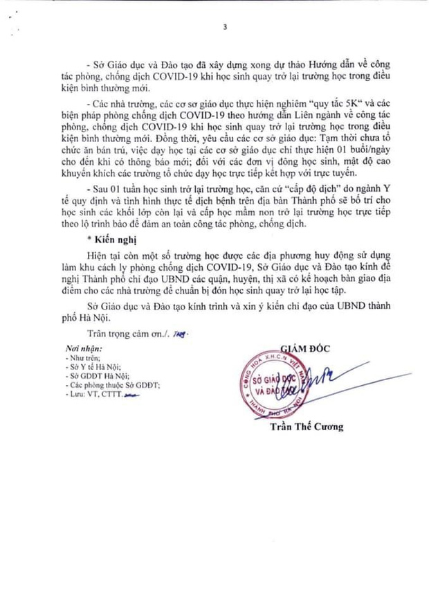 NÓNG: Hà Nội đề xuất cho học sinh đi học trở lại từ tuần sau-3