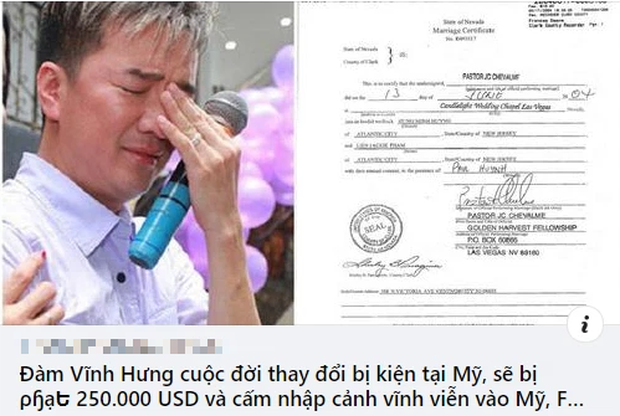 Đàm Vĩnh Hưng đối diện với án phạt 6 tỷ đồng và bị cấm nhập cảnh Mỹ, liệu có khả năng?-1