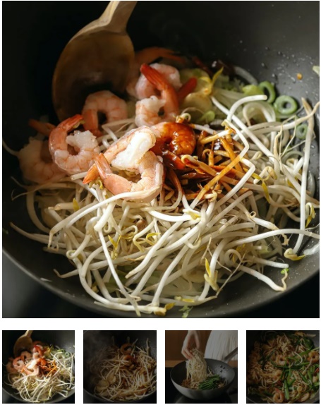 Mì tàu hũ xào tôm kiểu Thái:&nbsp;Món ngon thanh đạm, ăn nhiều cũng chẳng lo bị&nbsp;tăng cân, chị em ăn kiêng thì quá hợp lý-8