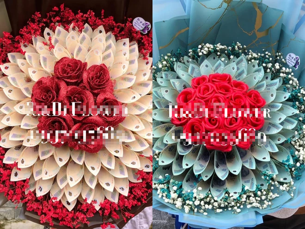 Chốt đơn ầm ầm bó hoa tiền thật mệnh giá 50 triệu đồng trở lên, chủ shop thức tới 2h đêm để gói, sáng ra khách đánh ô tô đến lấy-5