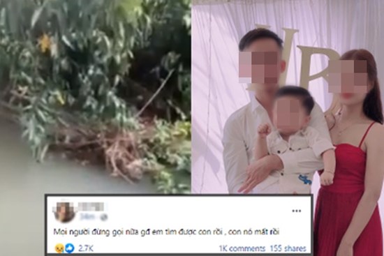 Dòng chia sẻ đau đớn của mẹ bé trai 2 tuổi mất tích ở Bình Dương: