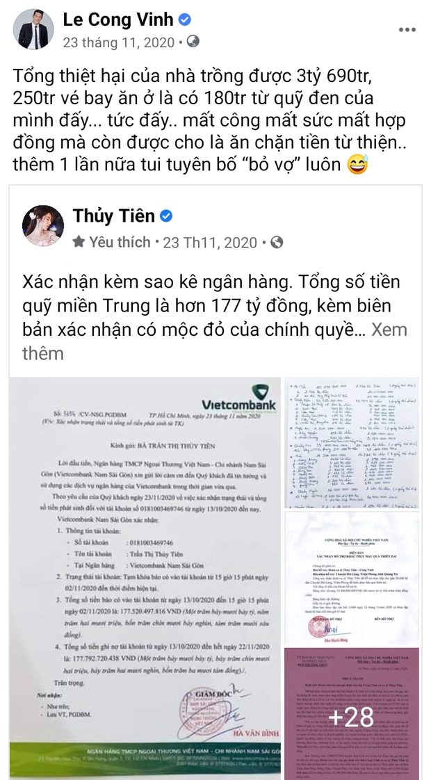 Netizen đào lại phát ngôn của Công Vinh, tuyên bố bỏ vợ nếu bị nghi ăn chặn tiền từ thiện thêm lần nào nữa-1