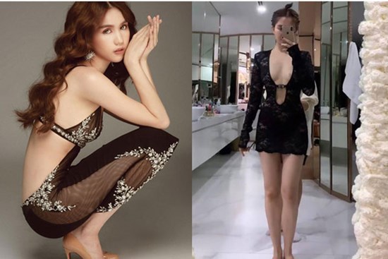 Ngọc Trinh mặc đầm xuyên thấu, hở toang hoác sau khi giảm cân