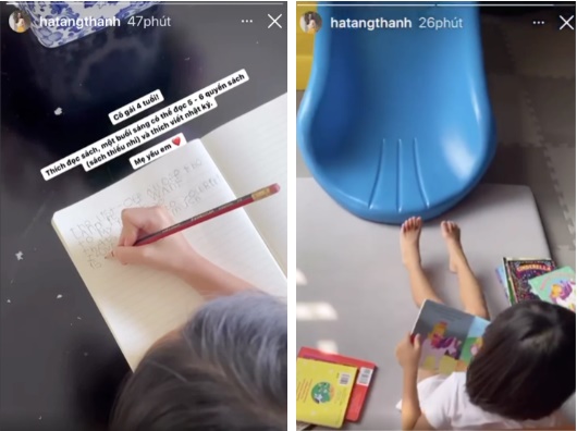 Hà Tăng tiết lộ con gái thích đọc sách và viết nhật ký, fan tinh ý phát hiện hóa ra bé giỏi tiếng Anh vì chi tiết nhỏ này-1
