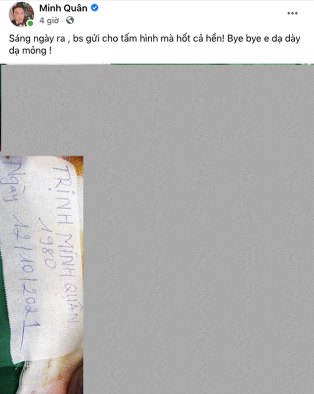 Ca sĩ Minh Quân chia sẻ đã cắt bỏ 80% dạ dày, tình trạng sức khoẻ ra sao sau 7 ngày nhập viện?-1