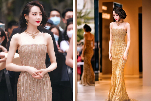 Lặp lại vết xe đổ của Cúc Tịnh Y, Địch Lệ Nhiệt Ba trông tong teo vì kiểu váy này-10