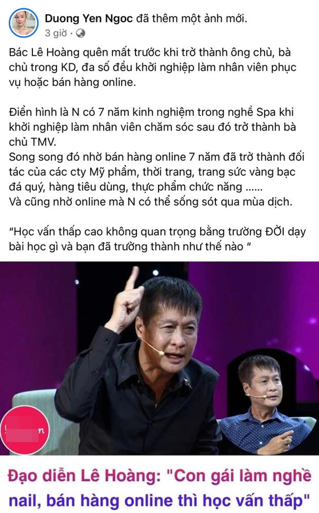 Trang Trần nói gì trước phát ngôn con gái làm nghề nail, bán sản phẩm online thì học vấn thấp của Lê Hoàng?-3