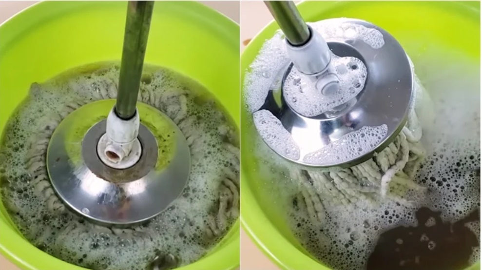 4 cách làm sạch cây lau nhà đơn giản, không còn bẩn đen, nấm mốc và mùi hôi-1