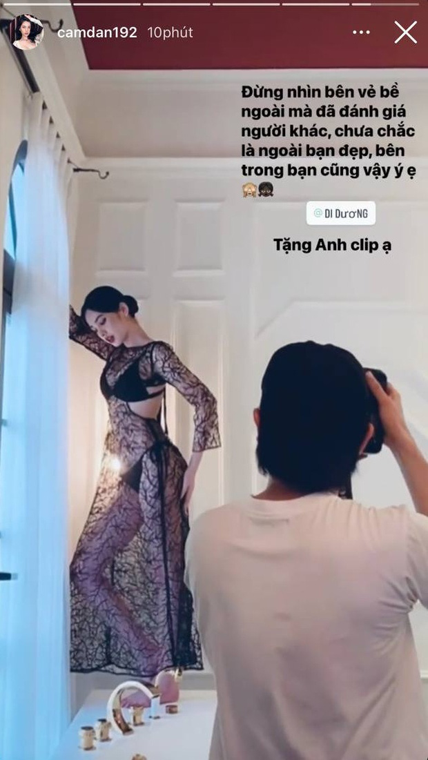 Cẩm Đan diện đồ xuyên thấu sau vụ đại gia Đức Huy rộ tin có bồ mới, nói vu vơ vài chữ gây tò mò về chuyện đẹp xấu-2