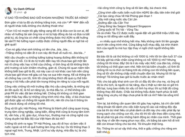 Đúng như đã hẹn, Vy Oanh lên tiếng đáp trả bà Phương Hằng, lần đầu hé lộ profile khủng của ông xã, hoá ra là cái đồ có nổi 1000 tỷ-1