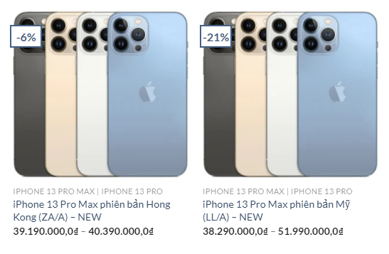 iPhone 13 xách tay giảm giá không phanh sau khi hàng chính hãng lên kệ-1