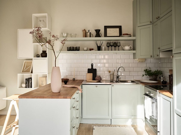 Căn hộ 50m2 trang trí màu xanh lá cây và đất nung cực tinh tế, điểm nhấn ấn tượng tạo nên không gian rộng mở-6