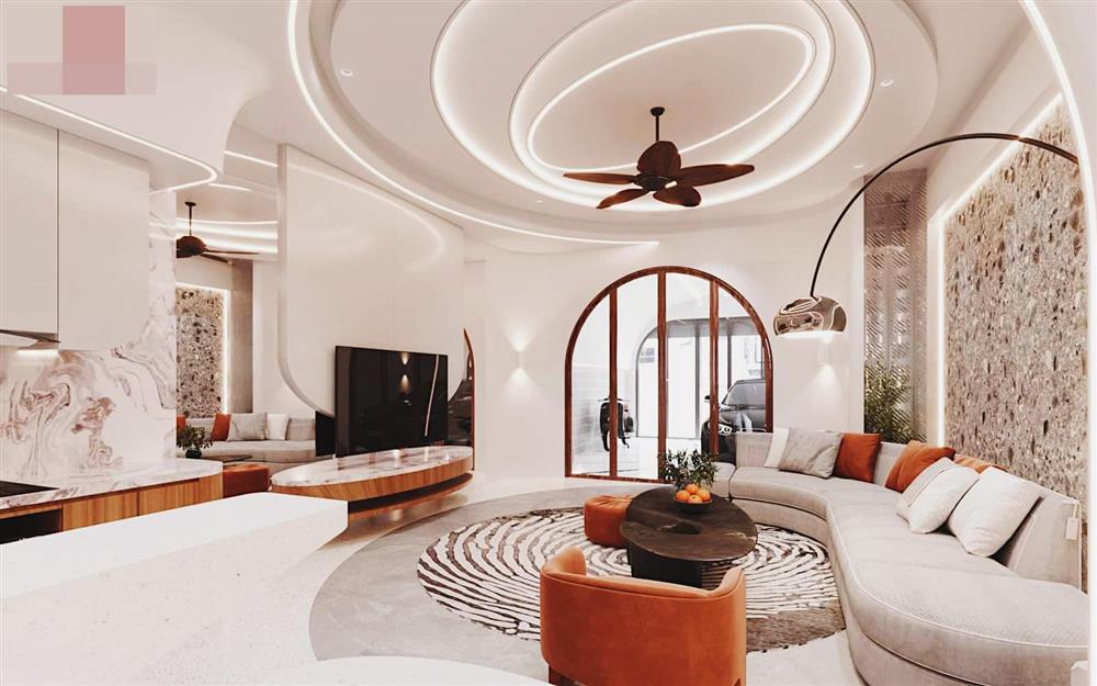 Ngôi nhà 3 tầng kiến trúc độc, lạ bố trí bếp trên sân thượng-2