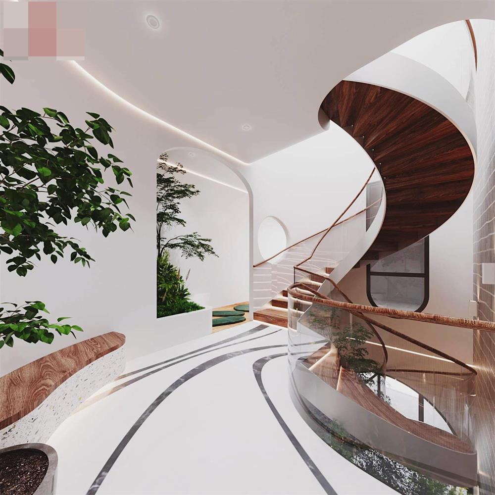 Ngôi nhà 3 tầng kiến trúc độc, lạ bố trí bếp trên sân thượng-6