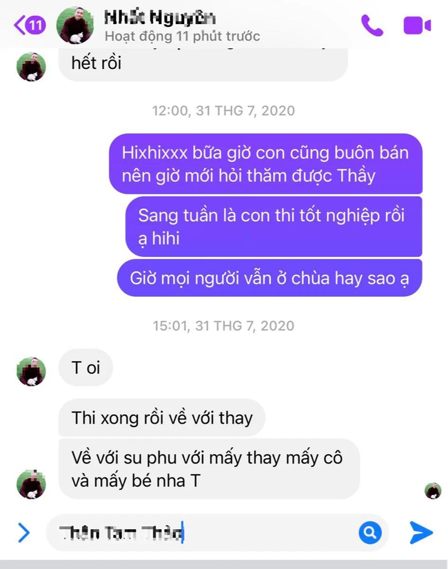 Hot TikToker xinh đẹp tung đoạn chat với sư thầy, hé lộ chiêu trò dụ dỗ những cô gái trẻ vào Tịnh thất Bồng Lai?-1