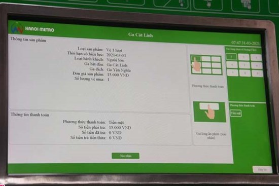 Giá vé đường sắt Cát Linh - Hà Đông 30.000 đồng một ngày