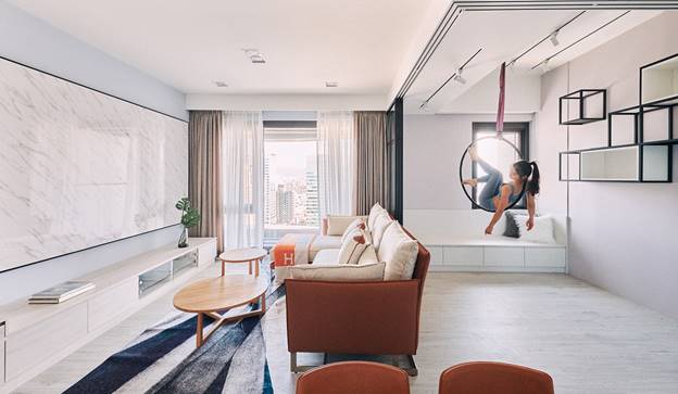 Căn hộ nhỏ xinh với phòng yoga đẹp không tưởng, hiện đại mà không kém phần lãng mạn-1