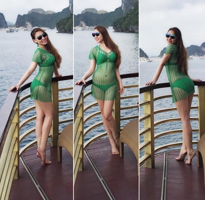 Quỳnh Thư mê hở bạo chẳng kém Ngọc Trinh nhưng nhìn ngang nhìn dọc vẫn kém sang-9