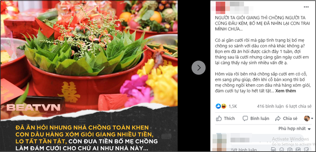 Sát ngày cưới, nàng dâu chết điếng pha xử lý khác người từ bố mẹ chồng: Ông bà bên hàng xóm tốn có 5 triệu-1