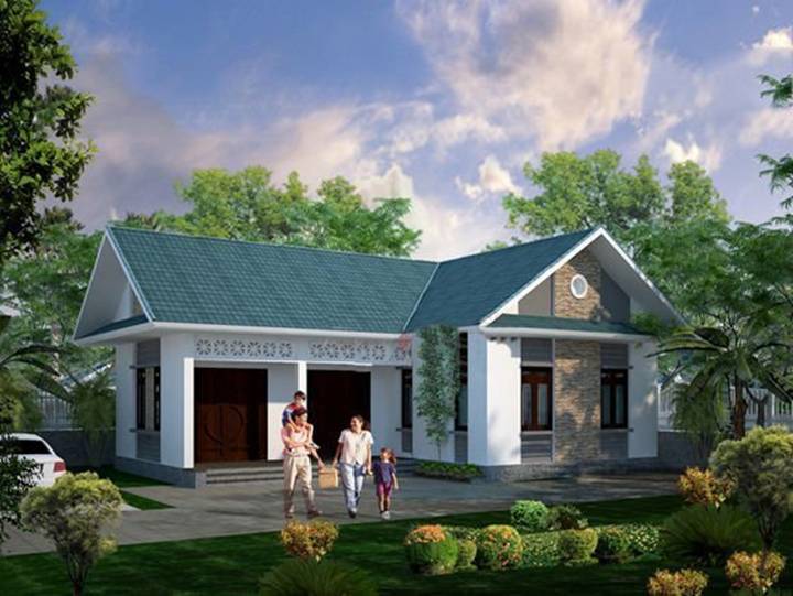 Nhà cấp 4 mái thái chữ L đang được ưa chuộng xây nhiều ở nông thôn-5