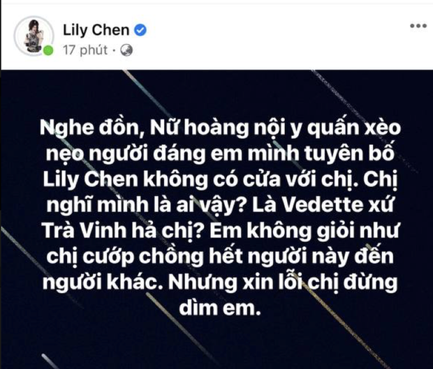 Lily Chen tung tin nhắn bị đe doạ gọi là yêu quái giữa drama với nữ hoàng nội y-5