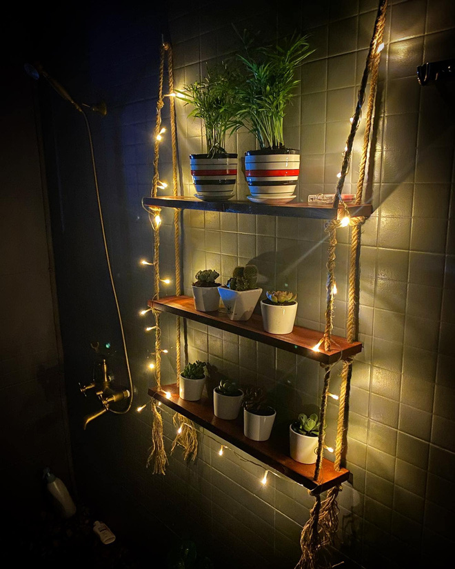 Nhà vệ sinh khiến dân tình đổ xô vào tranh cãi: Dán sticker lên bồn cầu, bày cây thật chill liệu có hợp lý?-5