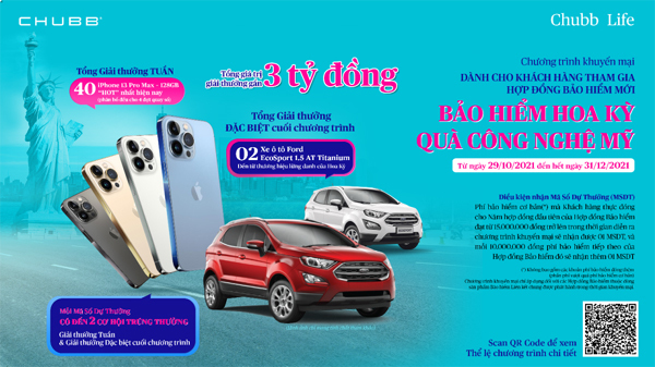 Chubb Life Việt Nam khuyến mại lớn đến cuối năm-2
