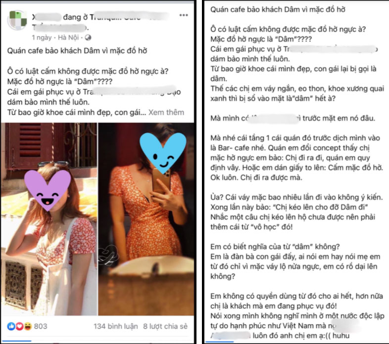 Cô gái Hà Nội xác nhận bị nhân viên dùng từ miệt thị khi mặc đồ hở đến quán cà phê 2 ngày vẫn chưa đưa ra hướng giải quyết-1