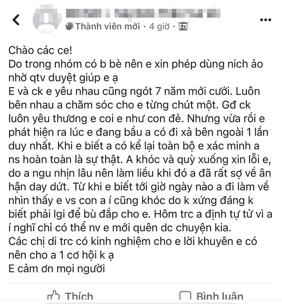 Chồng ăn vụng” khi vợ mang bầu nhưng Netizen lại đồng loạt khuyên chính thất nên tha thứ?-1