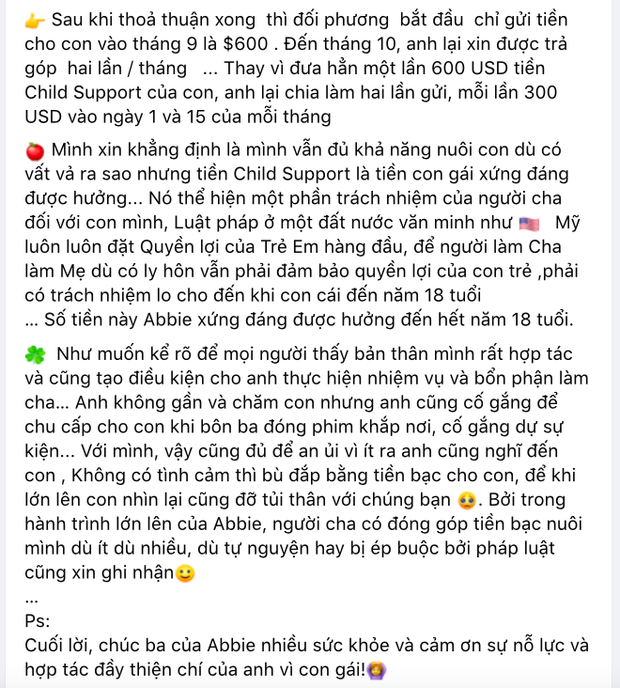 Vợ cũ vàng anh lên tiếng về chuyện tiền trợ cấp nuôi con hậu ly hôn: Xin trả dần dần, câu chốt hạ gây bất ngờ-2
