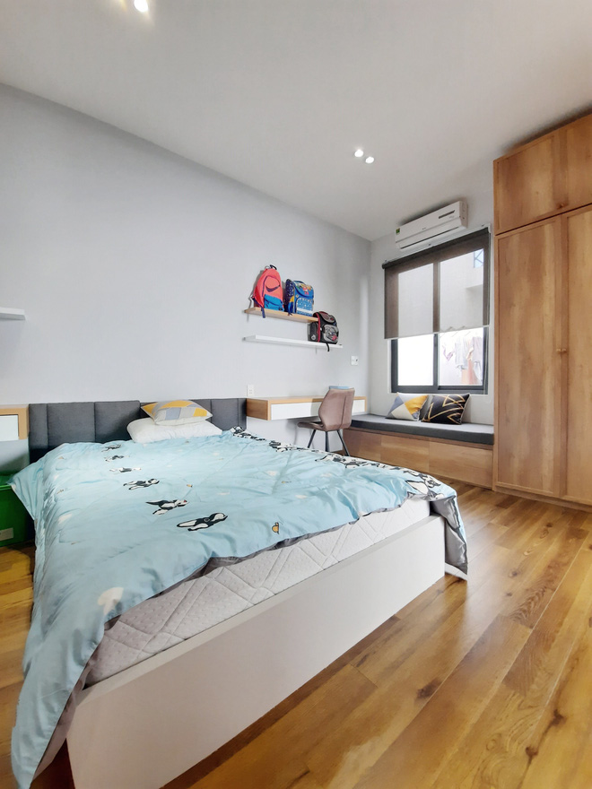 Vợ chồng Đắk Lắk chi hơn 1 tỷ xây nhà cấp 4, mặt tiền gây ấn tượng bởi những đường cong màu trắng phá cách-14