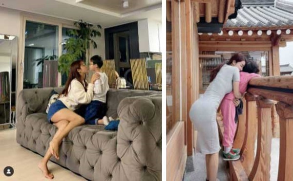 Hot mom sexy nhất xứ Hàn khoe hình tắm nude, hôn môi với con trai khiến cộng đồng mạng nổ ra tranh cãi-7